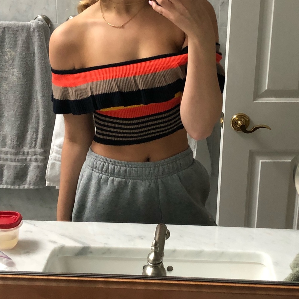 URBAN OUTFITTERS RIBBED KIMCHI BLUE CROP TOP - Picture 7 of 8